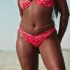 Geribbelde Cheekiest-bikinibroekje met hoge pijpen