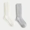 Geribde sokken, 2-pack