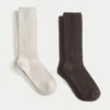 Geribde sokken, 2-pack