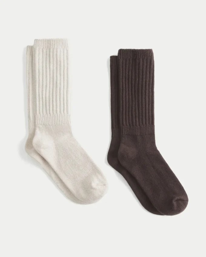 Geribde sokken, 2-pack