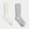 Geribde sokken, 2-pack