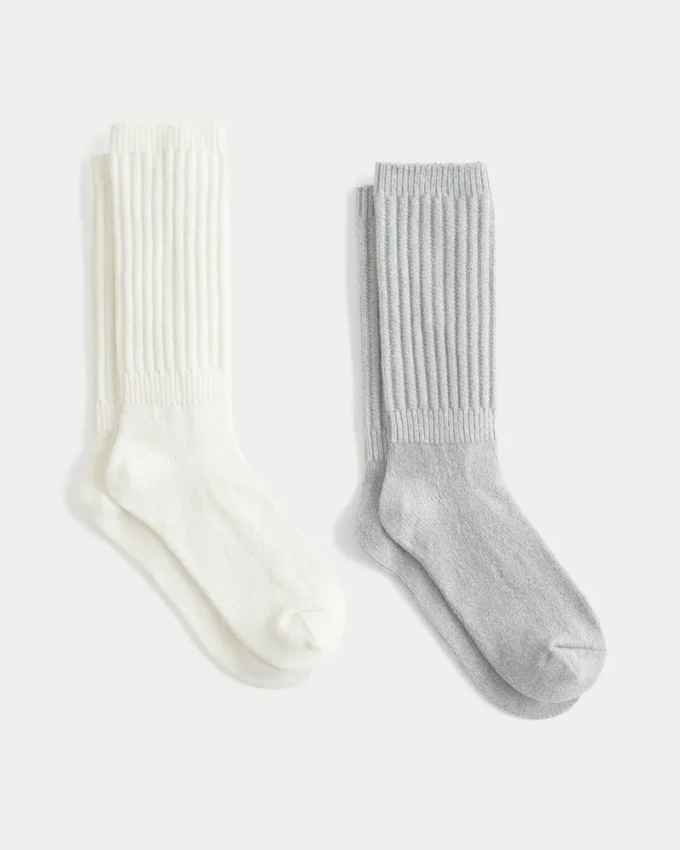Geribde sokken, 2-pack
