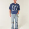 Gescheurde baggy jeans met medium wassing Gescheurde baggy jeans met medium wassing