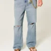 Gescheurde baggy jeans met medium wassing Gescheurde baggy jeans met medium wassing