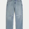 Gescheurde baggy jeans met medium wassing Gescheurde baggy jeans met medium wassing