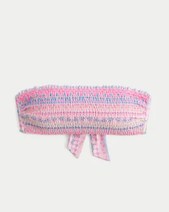 Gesmokte bandeau bikinitop