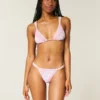 Gesmokte Cheekiest bikinibroekje met hoge beenuitsnijding