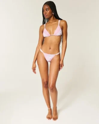 Gesmokte Cheekiest bikinibroekje met hoge beenuitsnijding