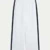 Gestreepte baggy broek met elastische tailleband