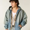 Gewassen denim skaterjack