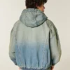 Gewassen denim skaterjack
