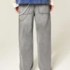 Gewassen grijze baggy jeans Gewassen grijze baggy jeans