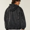 Gewassen zwart denim skaterjack Gewassen zwart denim skaterjack
