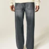 Gewassen zwarte baggy jeans Gewassen zwarte baggy jeans