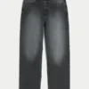 Gewassen zwarte baggy jeans Gewassen zwarte baggy jeans