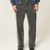 Gewassen zwarte baggy jeans met logo Gewassen zwarte baggy jeans met logo