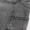 Gewassen zwarte denim baggy schildersshort Gewassen zwarte denim baggy schildersshort