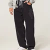 Gewassen zwarte Dragon Graphic Skater Baggy Jeans Gewassen zwarte Dragon Graphic Skater Baggy Jeans