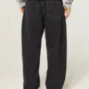 Gewassen zwarte Dragon Graphic Skater Baggy Jeans Gewassen zwarte Dragon Graphic Skater Baggy Jeans