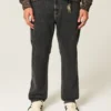 Gewassen zwarte losse paintersjeans Gewassen zwarte losse paintersjeans