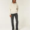 Gewassen zwarte rechte jeans