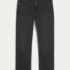 Gewassen zwarte rechte jeans