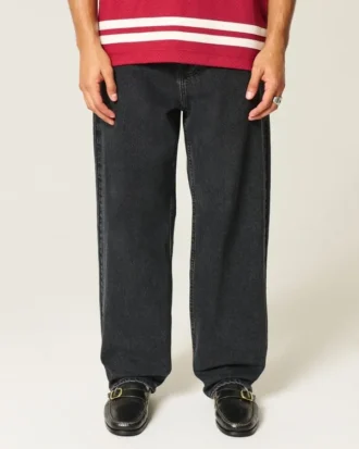 Gewassen zwarte skaterbaggy jeans Gewassen zwarte skaterbaggy jeans
