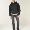 Gewassen zwarte slim straight jeans Gewassen zwarte slim straight jeans