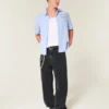 Gewassen zwarte Super Baggy Jeans met sterrenprint Gewassen zwarte Super Baggy Jeans met sterrenprint