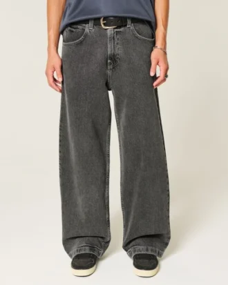 Gewassen zwarte superbaggy jeans Gewassen zwarte superbaggy jeans