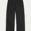 Gewassen zwarte superbaggy schilderbroek Gewassen zwarte superbaggy schilderbroek