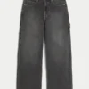 Gewassen zwarte superbaggy schilderbroek Gewassen zwarte superbaggy schilderbroek