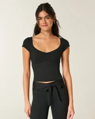 Gilly Hicks Active ballet top met strikbandjes