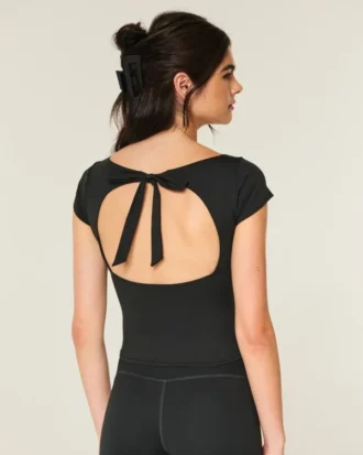 Gilly Hicks Active ballet top met strikbandjes