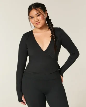 Gilly Hicks Active Recharge Long-Sleeve Wrap Top Gilly Hicks Active Recharge Long-Sleeve Wrap Top