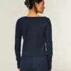 Gilly Hicks Cozy Waffle Long Sleeve Scoop Top
