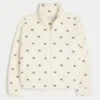 Gilly Hicks Geborduurd Sherpa Sweatshirt met Rits Gilly Hicks Geborduurd Sherpa Sweatshirt met Rits