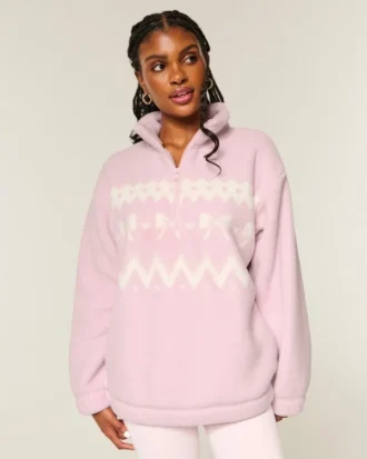 Gilly Hicks Sherpa-sweatshirt met kwartritssluiting