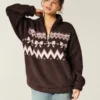 Gilly Hicks Sherpa-sweatshirt met kwartritssluiting Gilly Hicks Sherpa-sweatshirt met kwartritssluiting