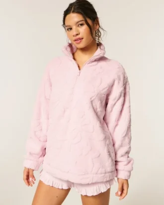 Gilly Hicks Sherpa-sweatshirt met kwartritssluiting