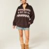 Gilly Hicks Sherpa-sweatshirt met kwartritssluiting Gilly Hicks Sherpa-sweatshirt met kwartritssluiting