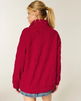 Gilly Hicks Sherpa-sweatshirt met kwartritssluiting