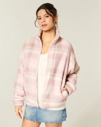 Gilly Hicks Sherpa-sweatshirt met ritssluiting