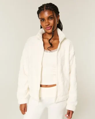 Gilly Hicks Sherpa-sweatshirt met ritssluiting