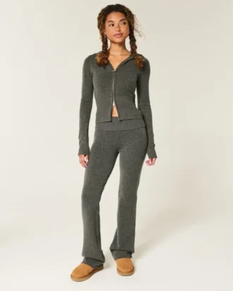 Gilly Hicks Sweater-gebreide broek met omgeslagen taille