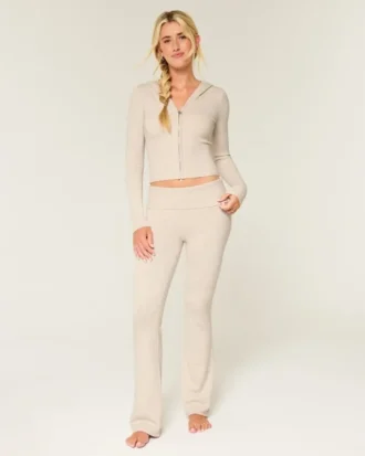 Gilly Hicks Sweater-gebreide broek met omgeslagen taille