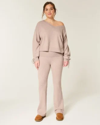 Gilly Hicks Sweater-gebreide broek met omgeslagen taille