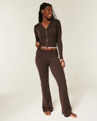 Gilly Hicks Sweater-Knit Foldover Bootcut Broek
