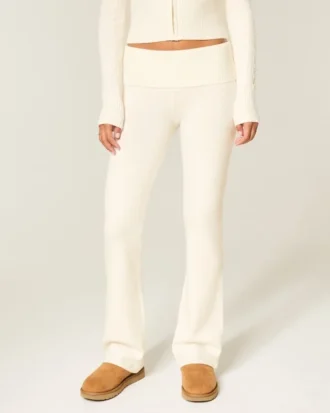 Gilly Hicks Sweater-Knit Foldover Bootcut Broek