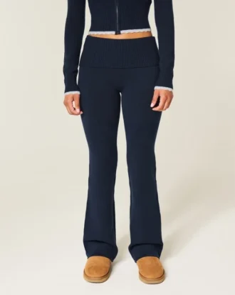 Gilly Hicks Sweater-Knit Foldover Bootcut Broek